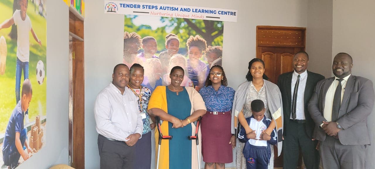Tender Steps staff hosting Minister Hon. Asamo Hellen Grace